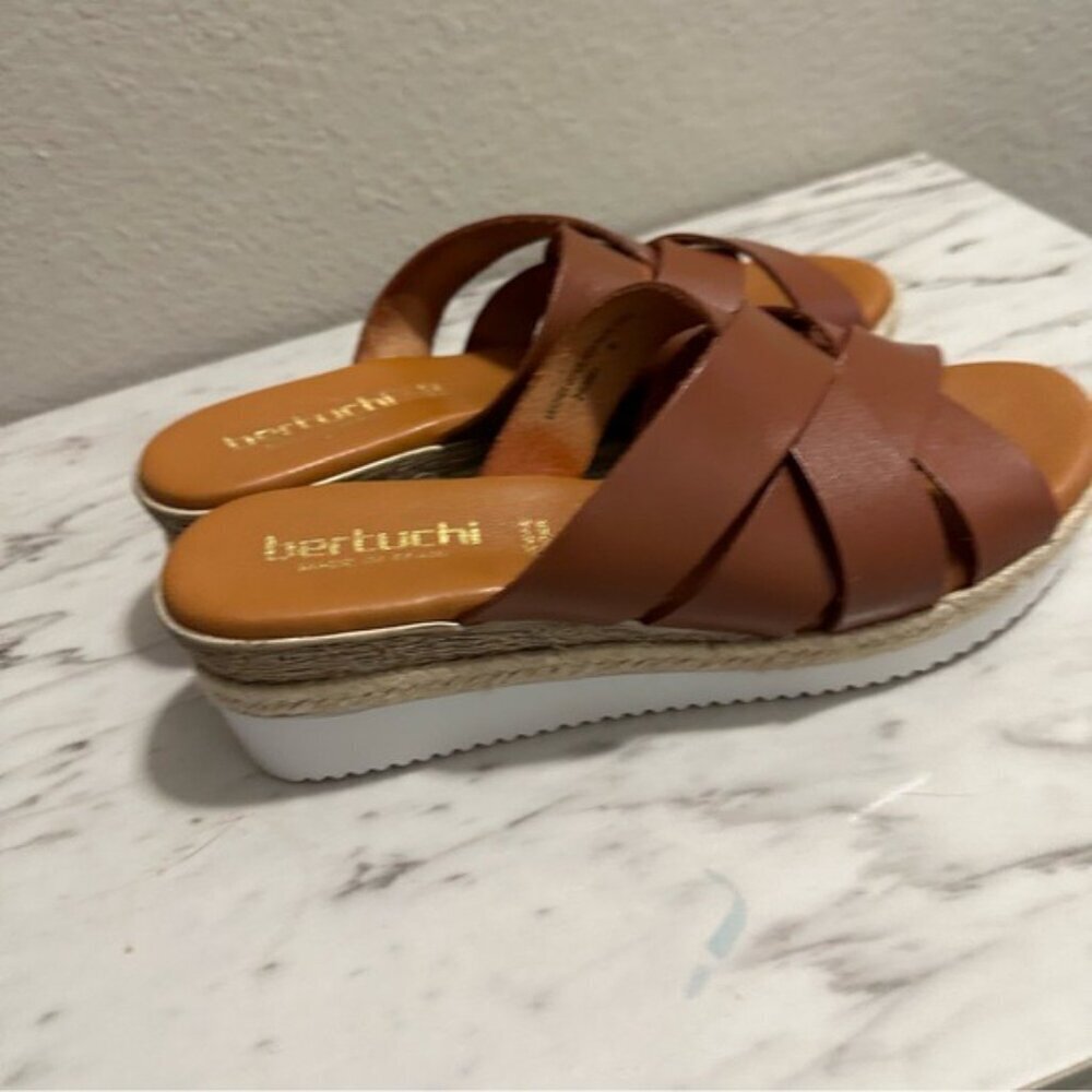 Bertuchi Brown Leather Espadrille Wedge Sandals Women’s Size 10 US | Summer Chic - Picture 4 of 9